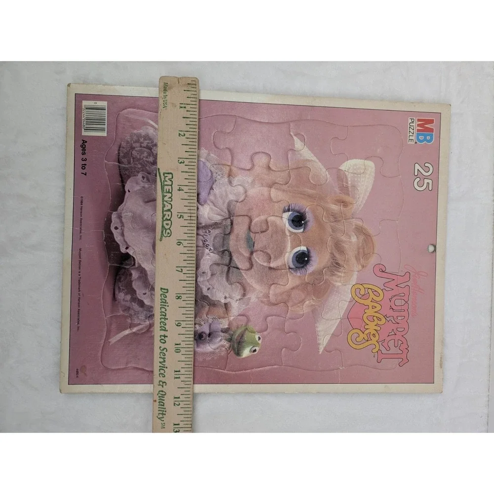 Vintage Muppet Babies Frame Tray‎ Puzzle Disney Babies Miss Piggy Mickey 80s
